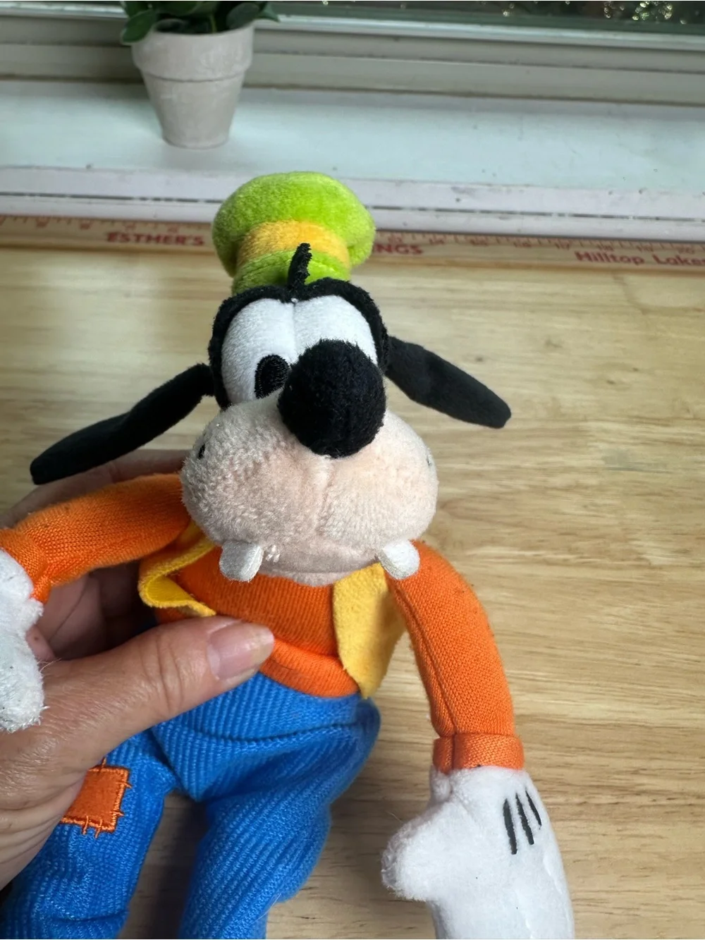 Disney parks collectible Goofy Plush in Orange, Blue & Green Outfit